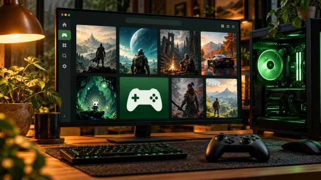 Linux gaming workstation artwork
