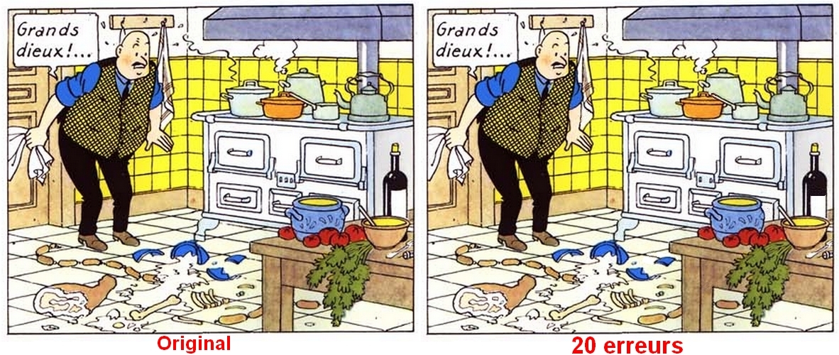 20 ERREURS A TROUVER "REPAS DE (NOËL) DE MILOU"