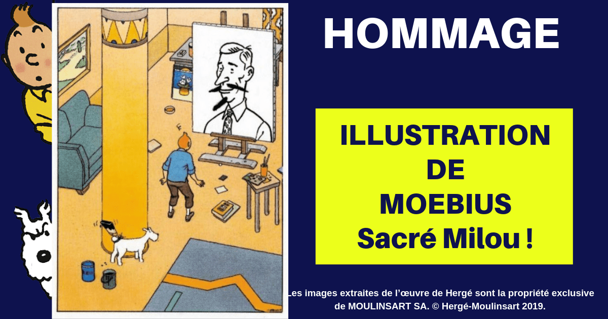 TINTIN HOMMAGE DE MOEBIUS A HERGÉ