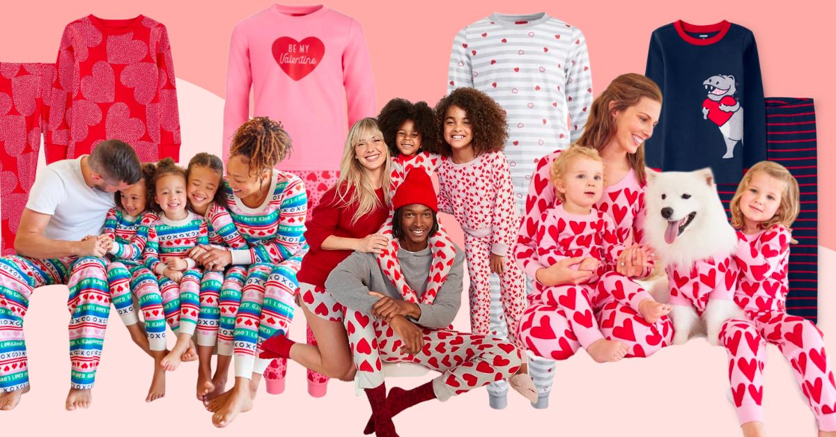 25 valentine's day family matching pajamas