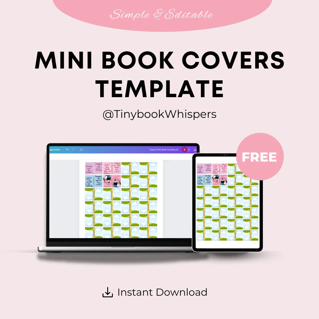 Free Mini Book Covers Template Tinybook Whispers