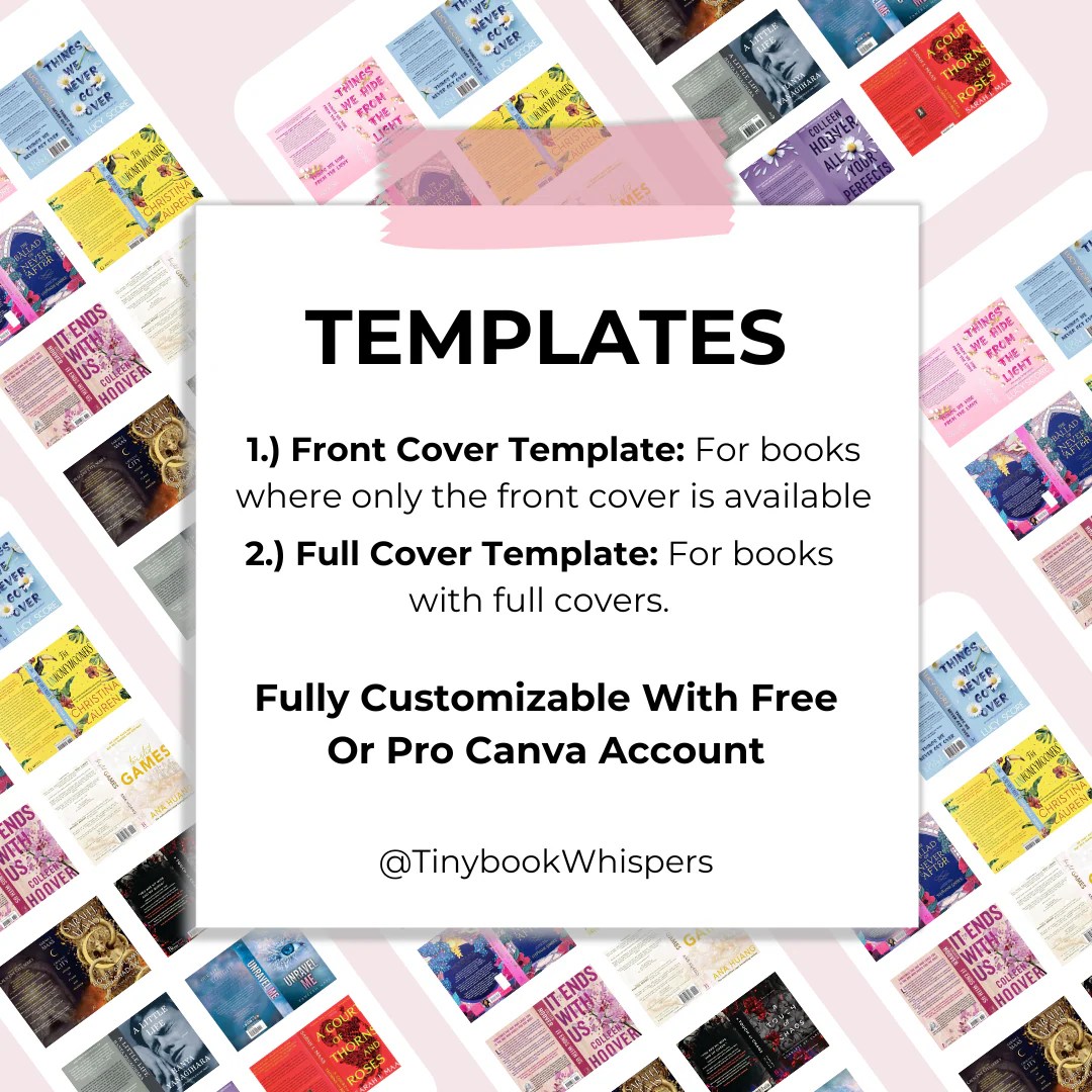 Free Mini Book Covers Template Tinybook Whispers