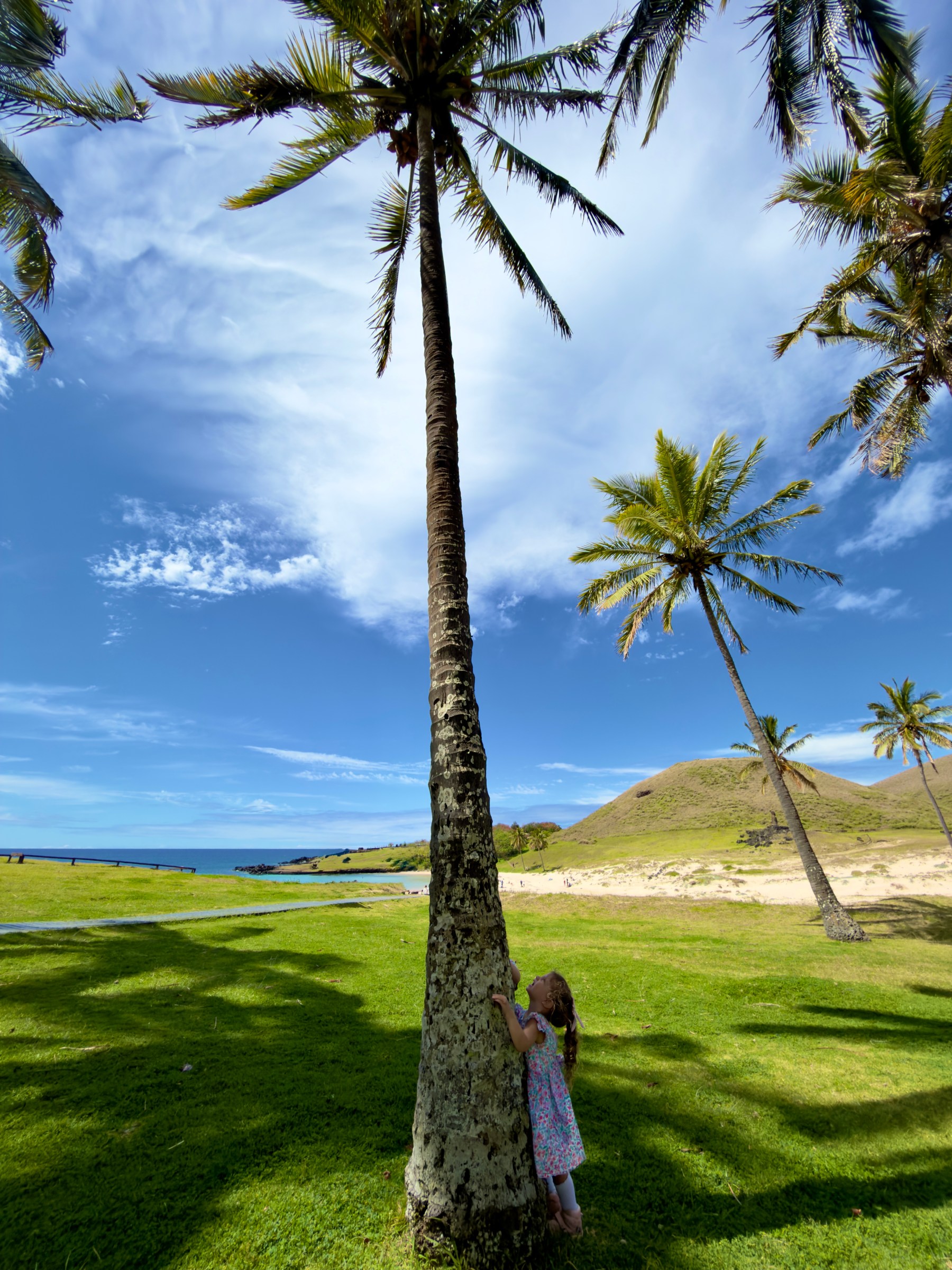 White-sand Anakena beach, Rapa Nui