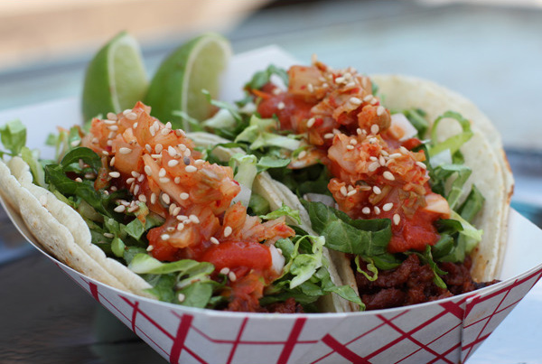 Chi'Lantro Kimchee tacos