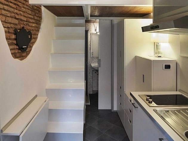 This tiny jewel in rome uses every square inch of 75 square feet