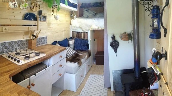 You don't always need a large truck or rv to enjoy camping. Couple Live Simply in a Converted Box Truck