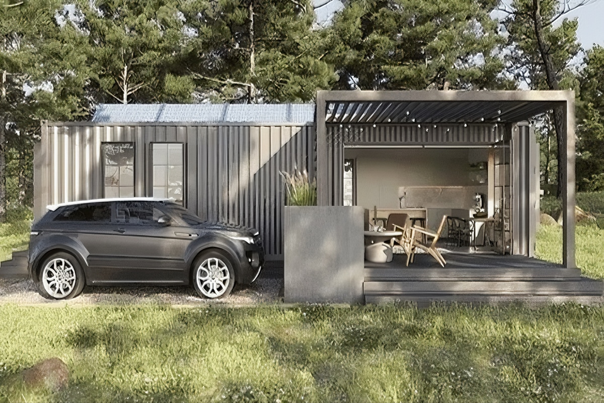 40 m2 Modern Small Container House Plan: The Unknowns of Container Cabin Technology