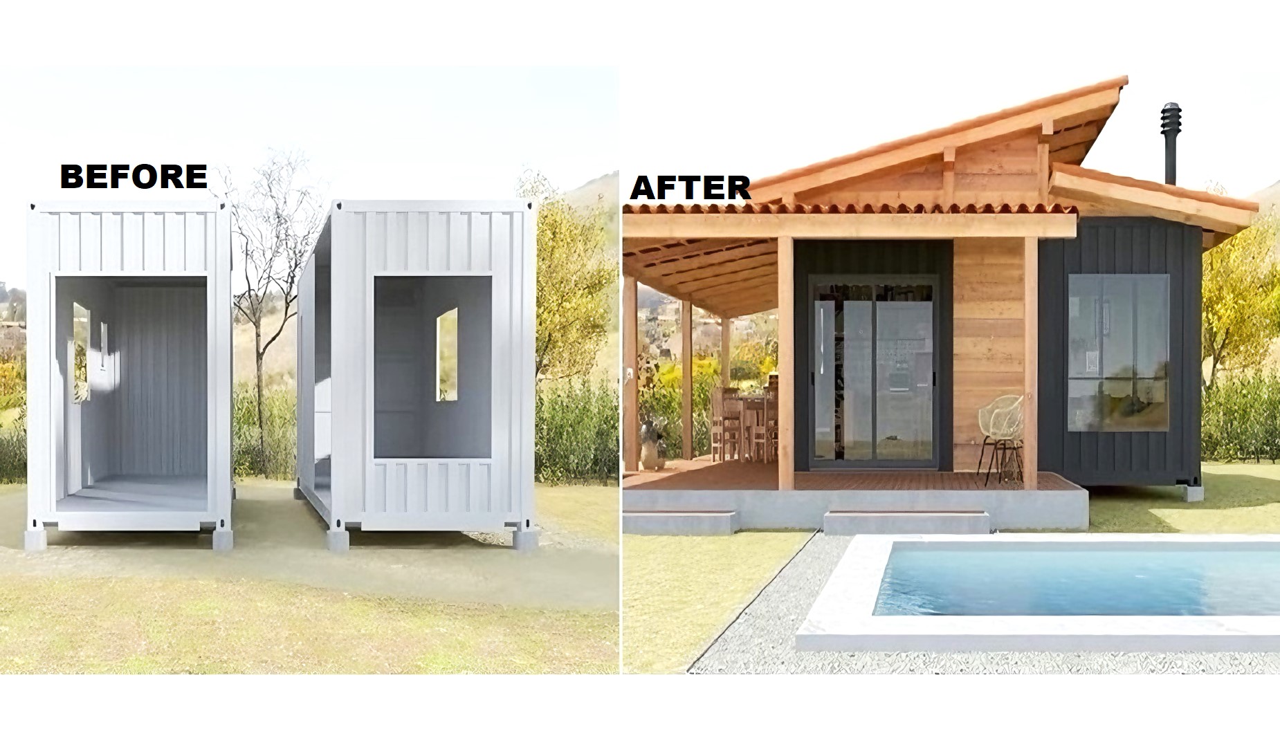 40 m² Simple Container Cabin Design Idea: Practical Eco-Friendly Lifestyle