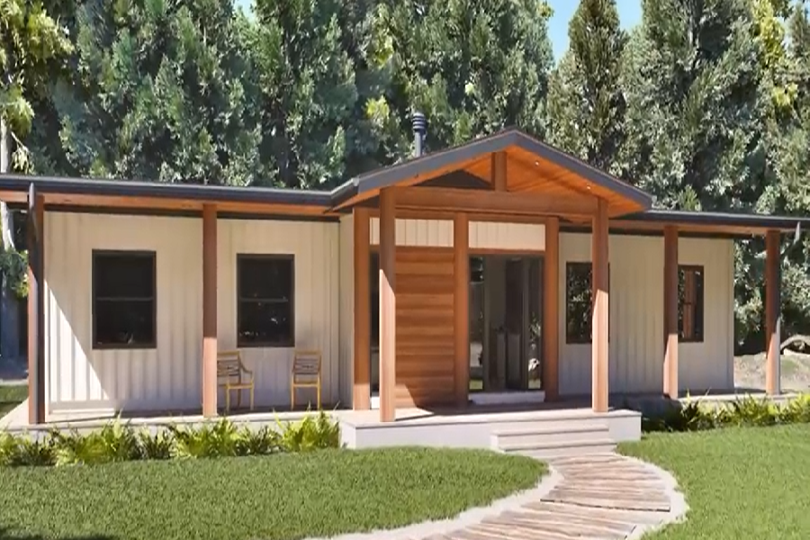120m2 Cheap Container House Design Idea