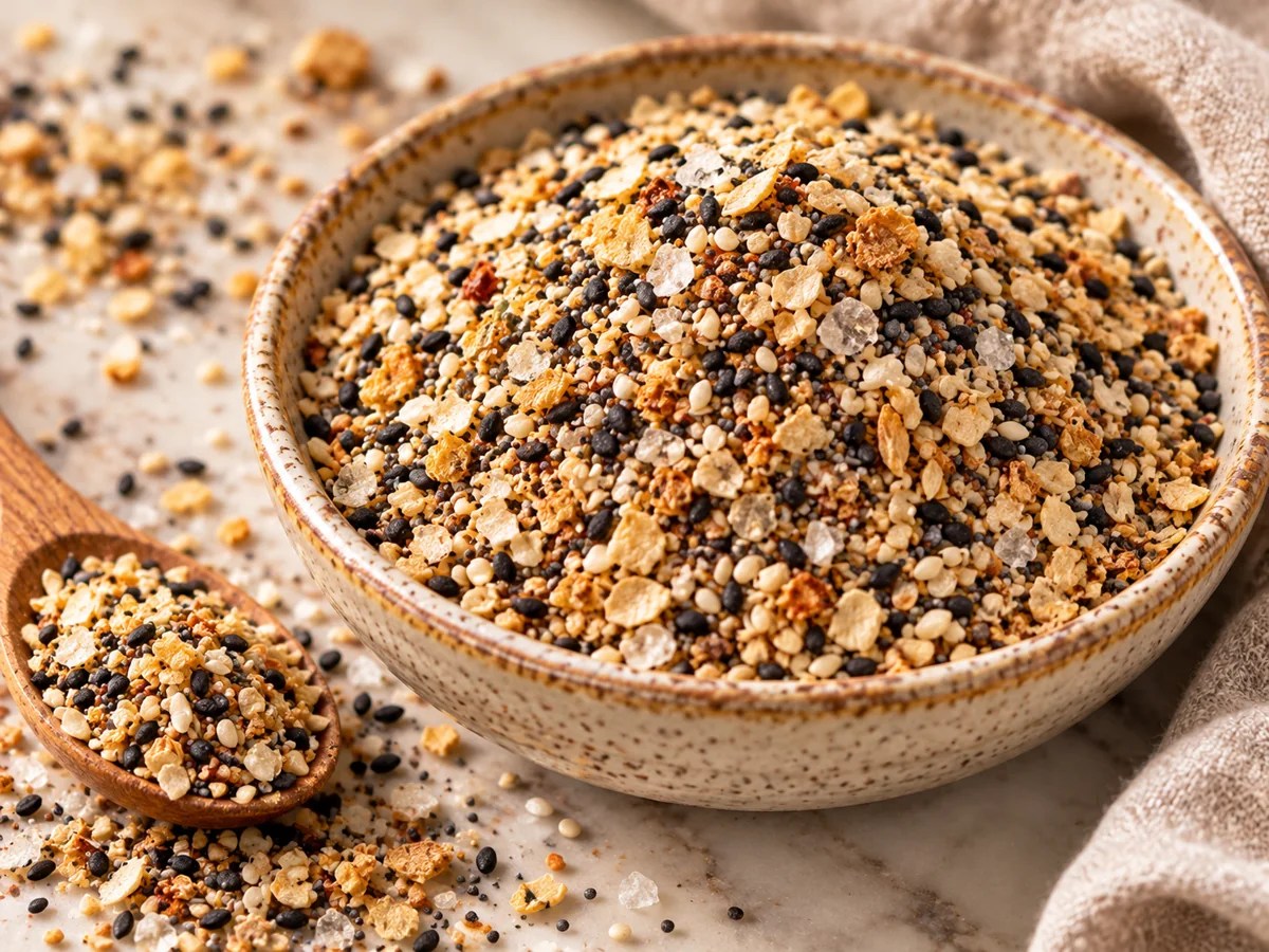 Close-up of Everything Bagel Seasoning in a bowl