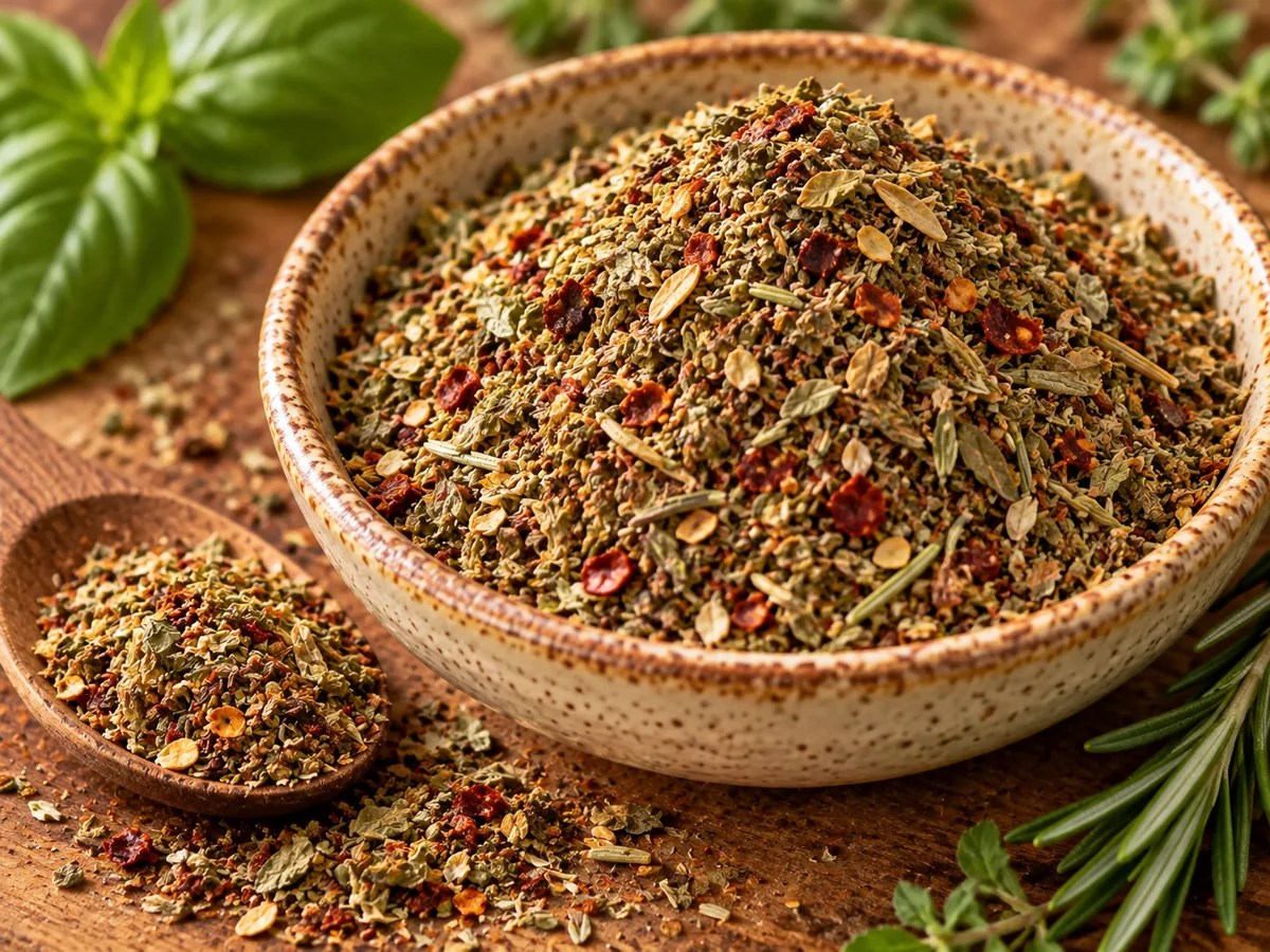 Close-up of Italian Herb Blend in a bowl