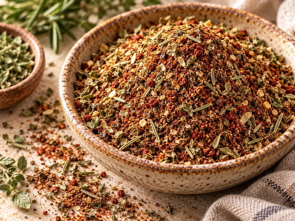 Close-up of Mediterranean Spice Blend in a bowl