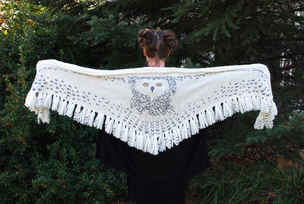 white owl shawl