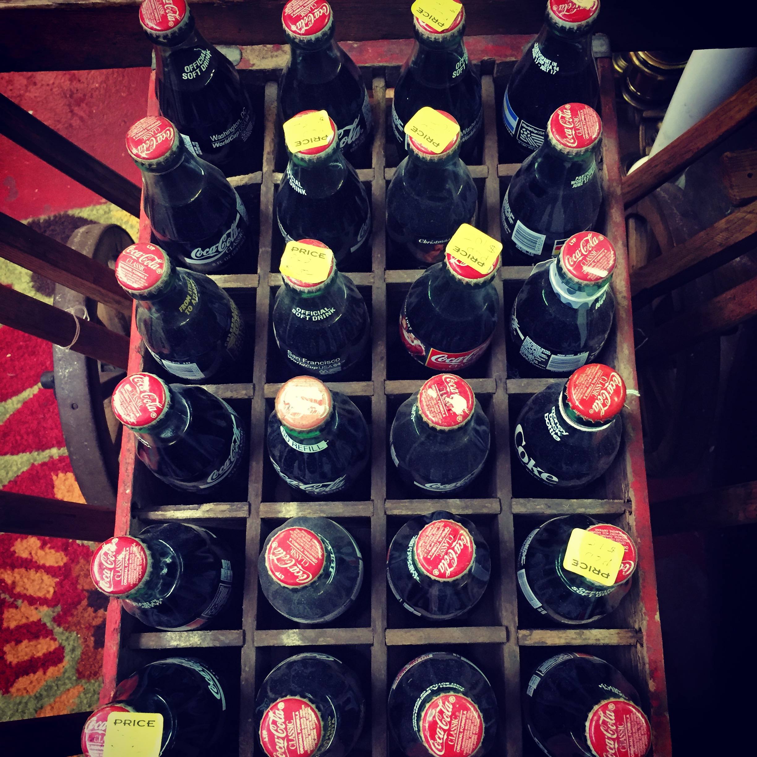 Louisiana. Old Coke bottles