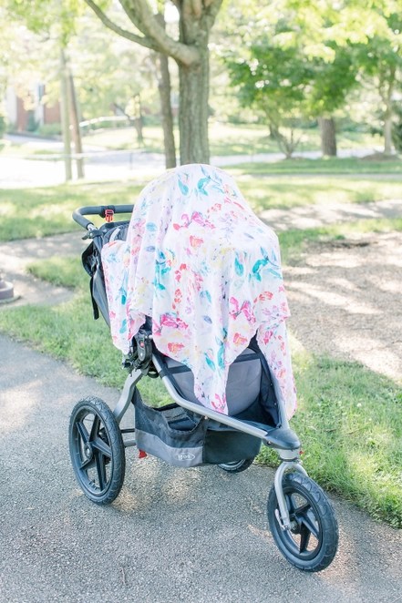 Flora Print Multi-Use Swaddle Blanket - Bamboo and Organic Cotton Muslin Baby Blanket - Image 4