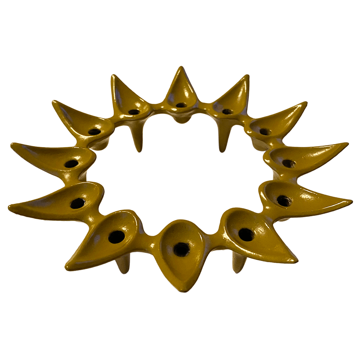 dansk-designs-ihq-enamel-starcluster-candleholder-curry