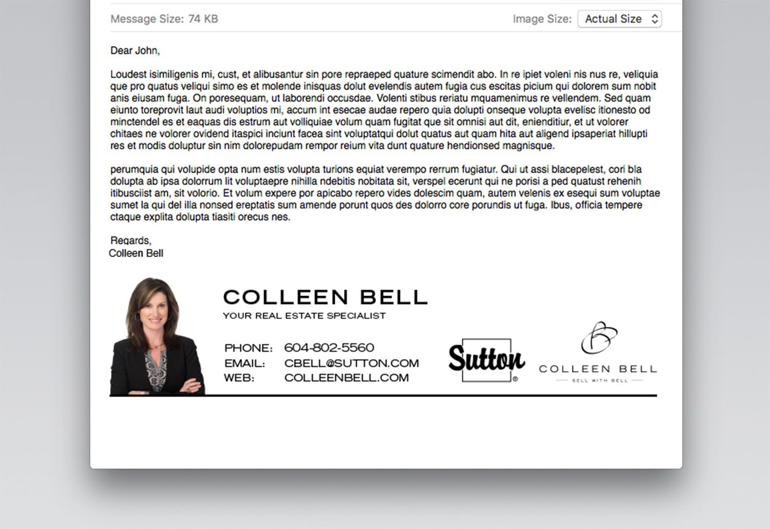 Colleen Bell Email Signature