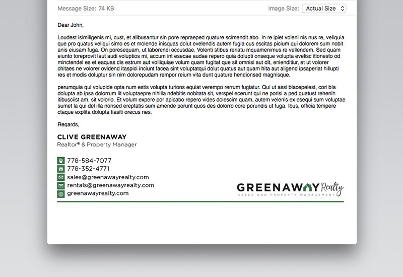 Greenaway Email Signature