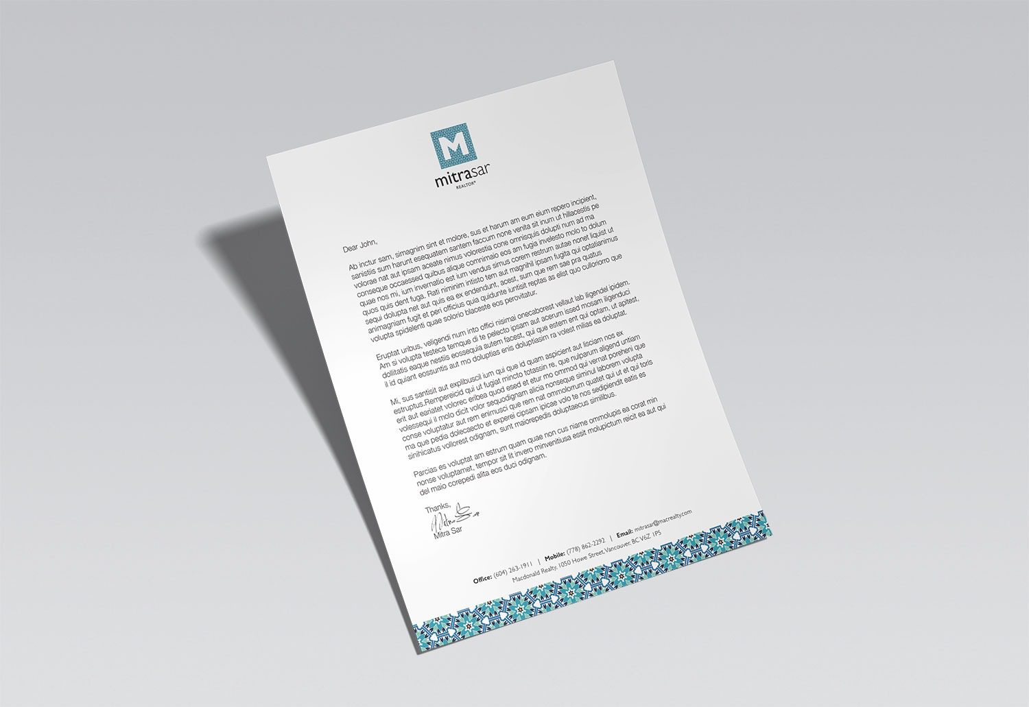 Mitra Sar Letterhead