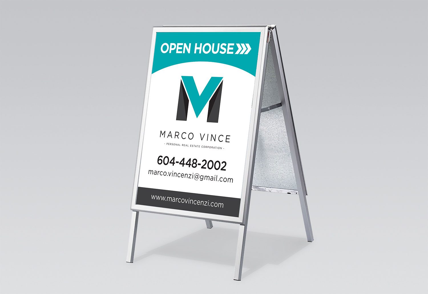 Marco Vince Open House Sign