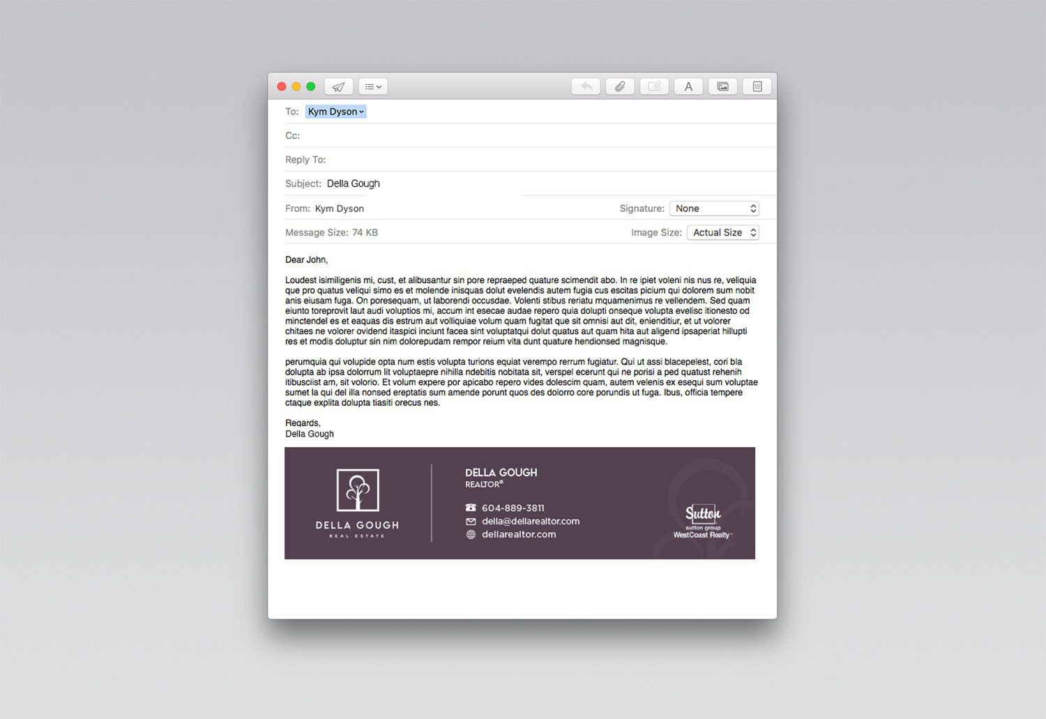 Della Gough Email Signature