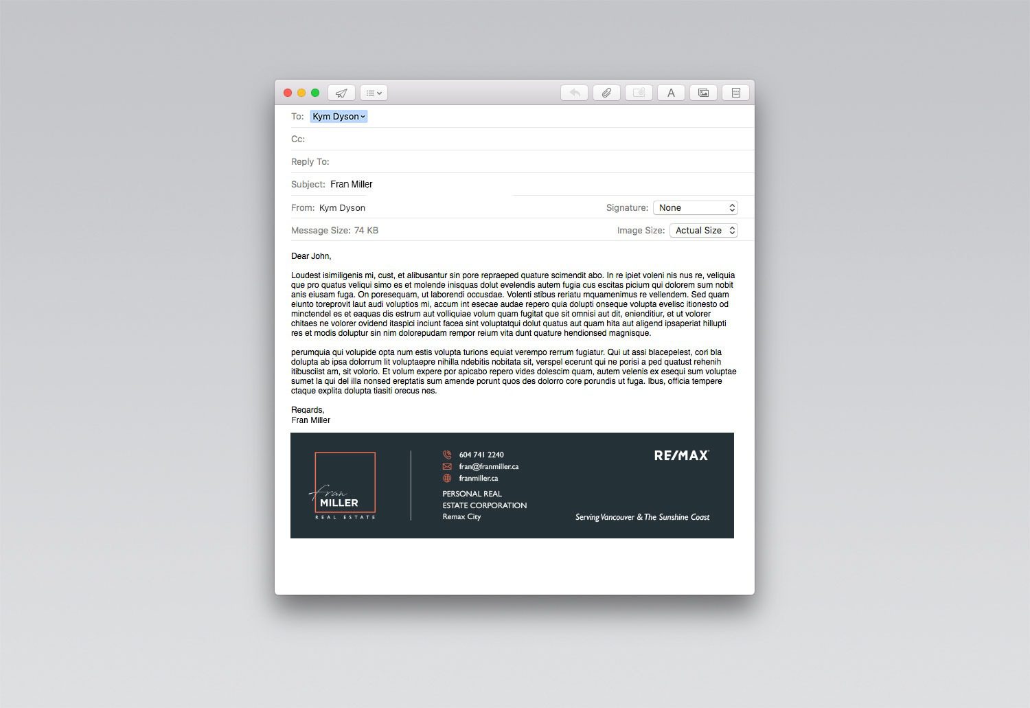 Fran Miller Email Signature