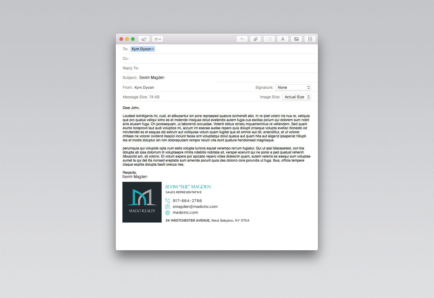 Mado Realty Email Signature
