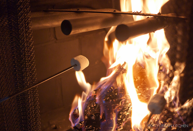 Marshmallow Chocolate Graham Crackers Fireplace Ready Stock Photo Edit Now 684760717