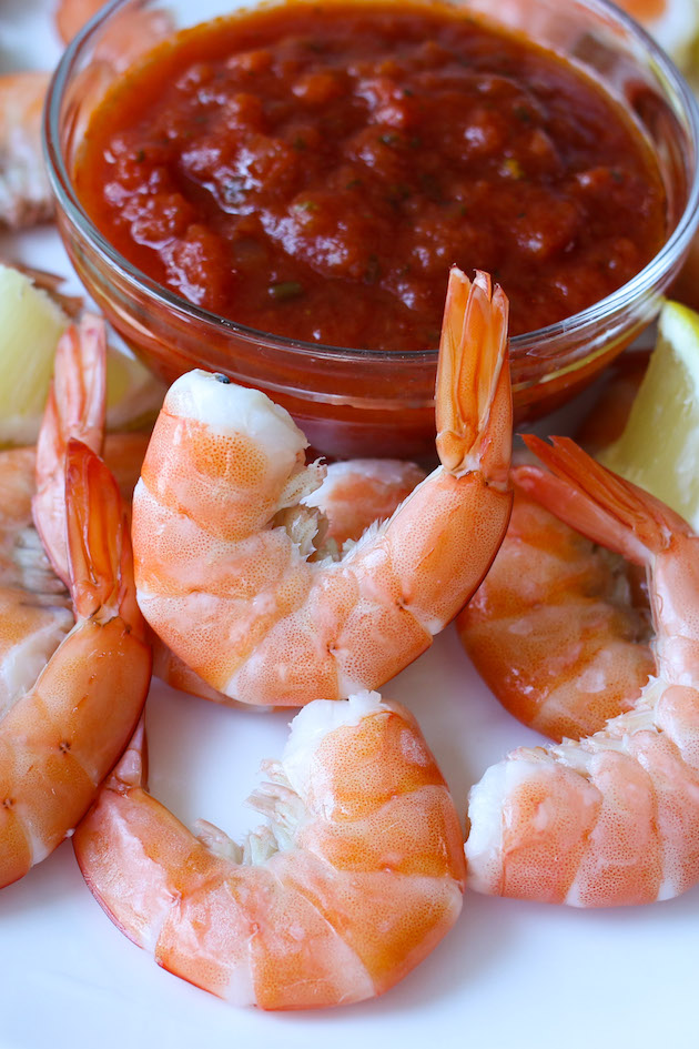It's okay to eat cold shrimp, like shrimp cocktail, as long as the shrimp have been cooked thoroughly beforehand. How Long To Boil Shrimp Tipbuzz