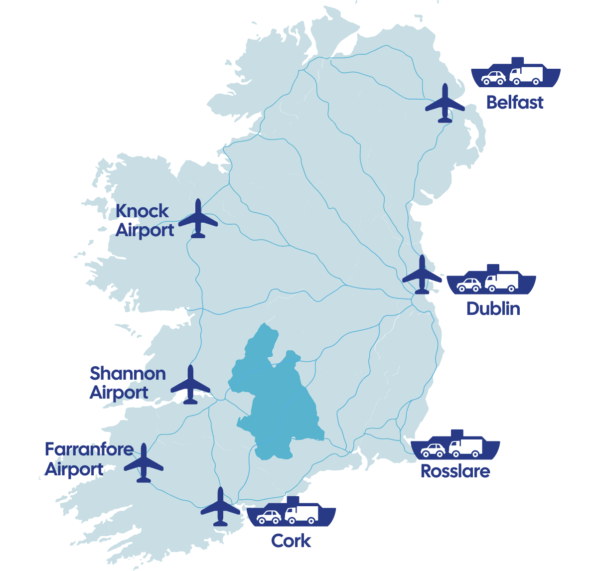 Plan Your Trip To Tipperary Travel Info Places To Stay Local Guides Tipperary Map Large 