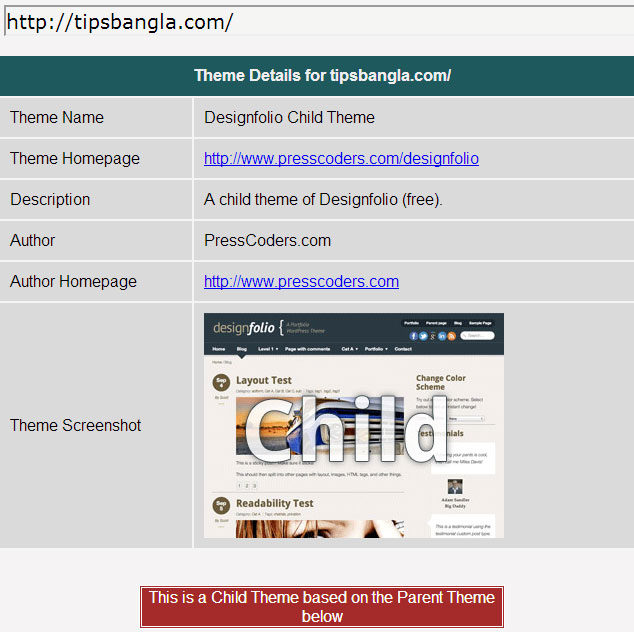 wordpress theme detector