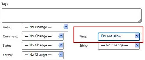 Turn off trackbacks and ping both for new posts and older posts. How To Disable Trackbacks And Pingbacks On WordPress - tipsnfreeware