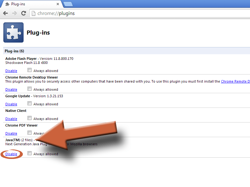 Type alt + t to activate the tools menu and choose manage plugins. How To Disable The Java Plugin In Your Browser Chrome Firefox Ie Safari And Opera Tiptopsecurity