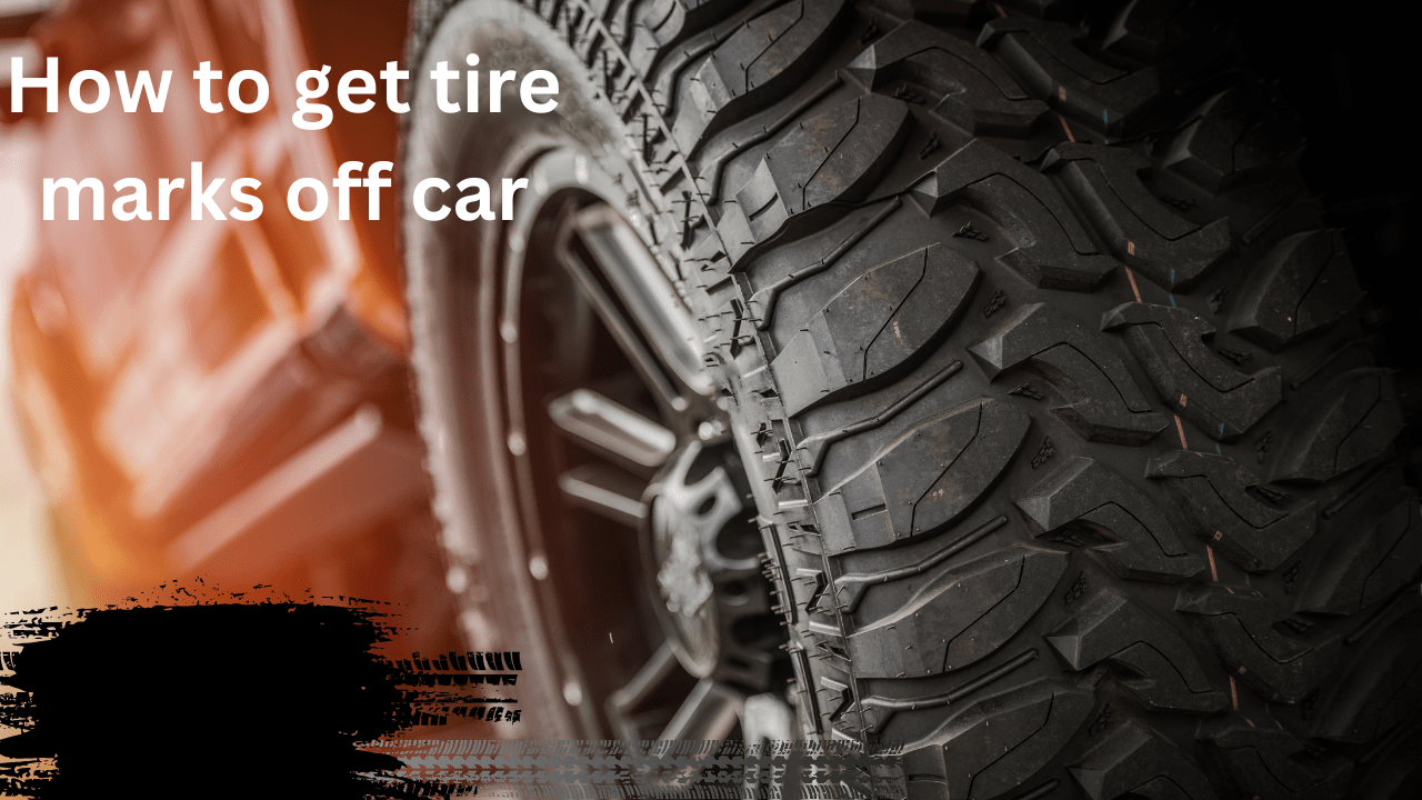 How to get tire marks off car