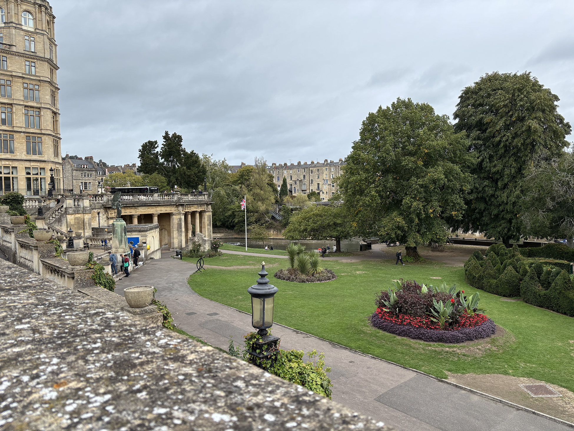 Parade Gardens, Bath, UK. Your path should do no harm to others.