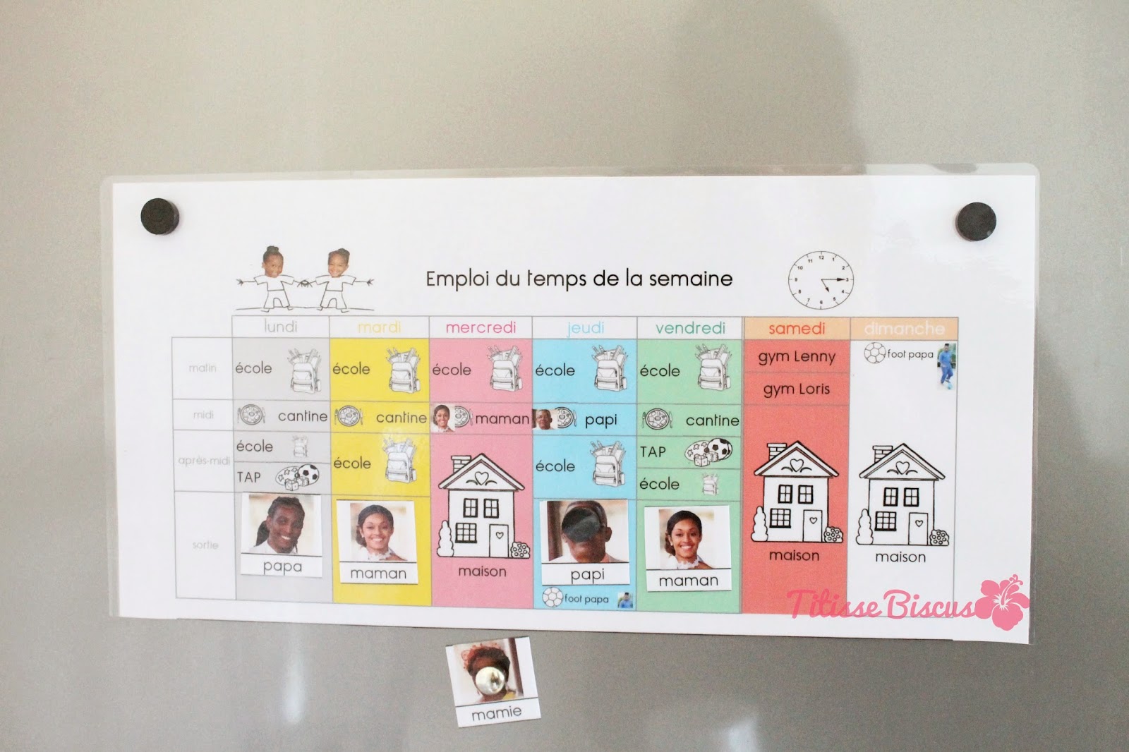 Emploi Du Temps Scolaire & Semainier Familial A3 Recto-verso Effaçable - Organisation Hebdomadaire Murale - 4