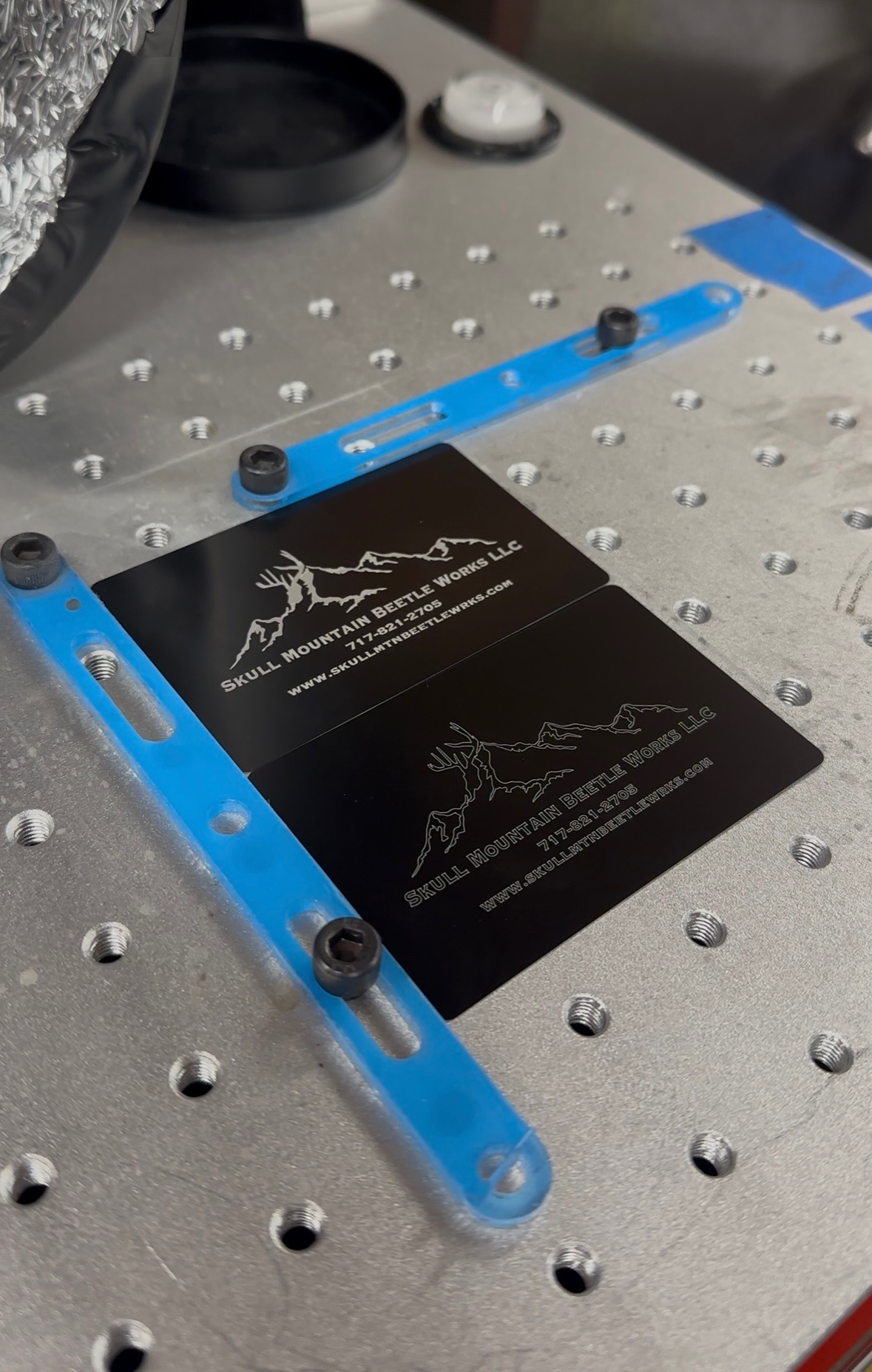 Skull Mountain Beetle Works | Aluminum Cards (.8mm) | Black