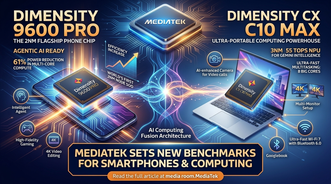 MediaTek Sets New Benchmarks withDimensity 9600 Pro and CX C10 Max