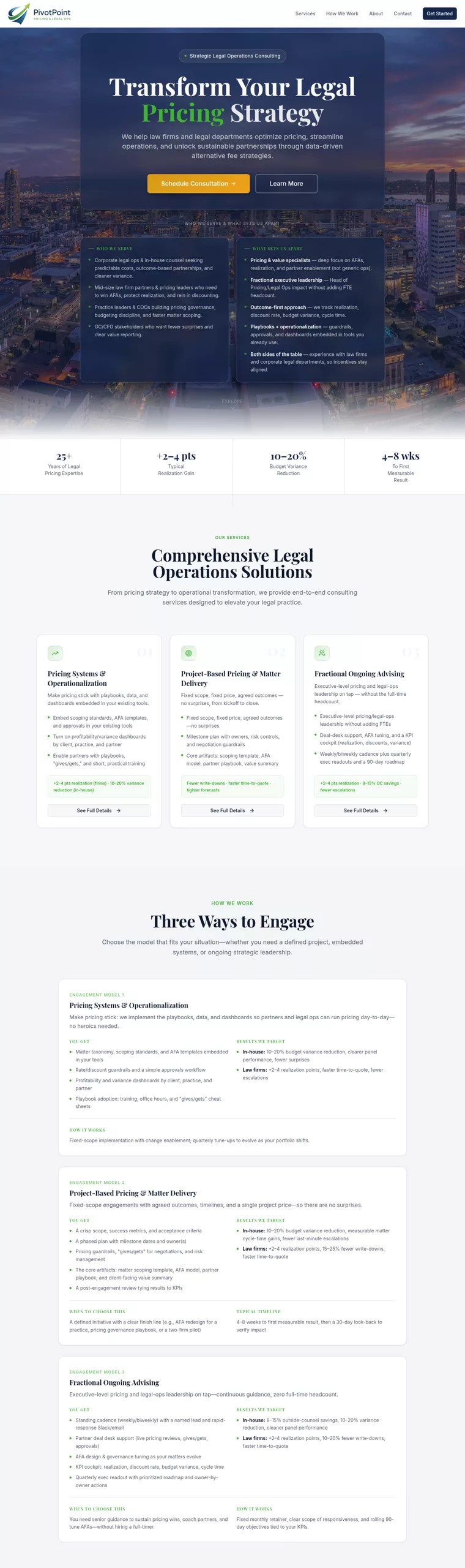 PivotPoint Pricing website by TK WebHosts