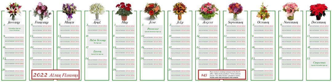 2022 Flower Chart