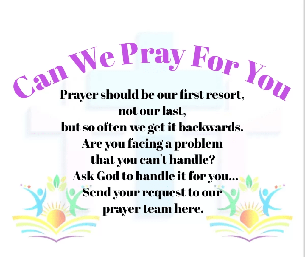 Prayer should not be our first resort. Ask God to handle it for you. Send your request to our prayer team here.