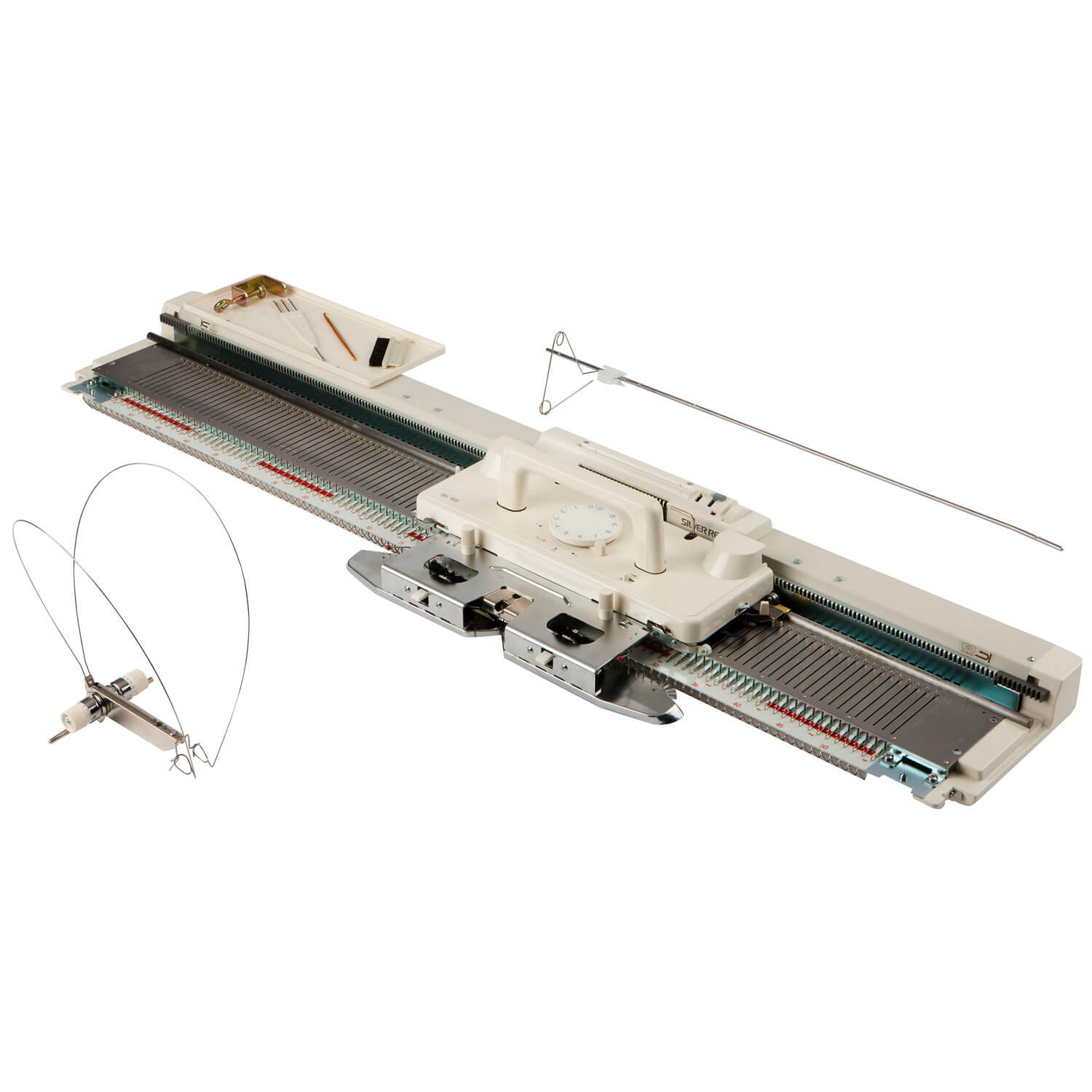 Silver Reed SK 155 flat bed knitting machine