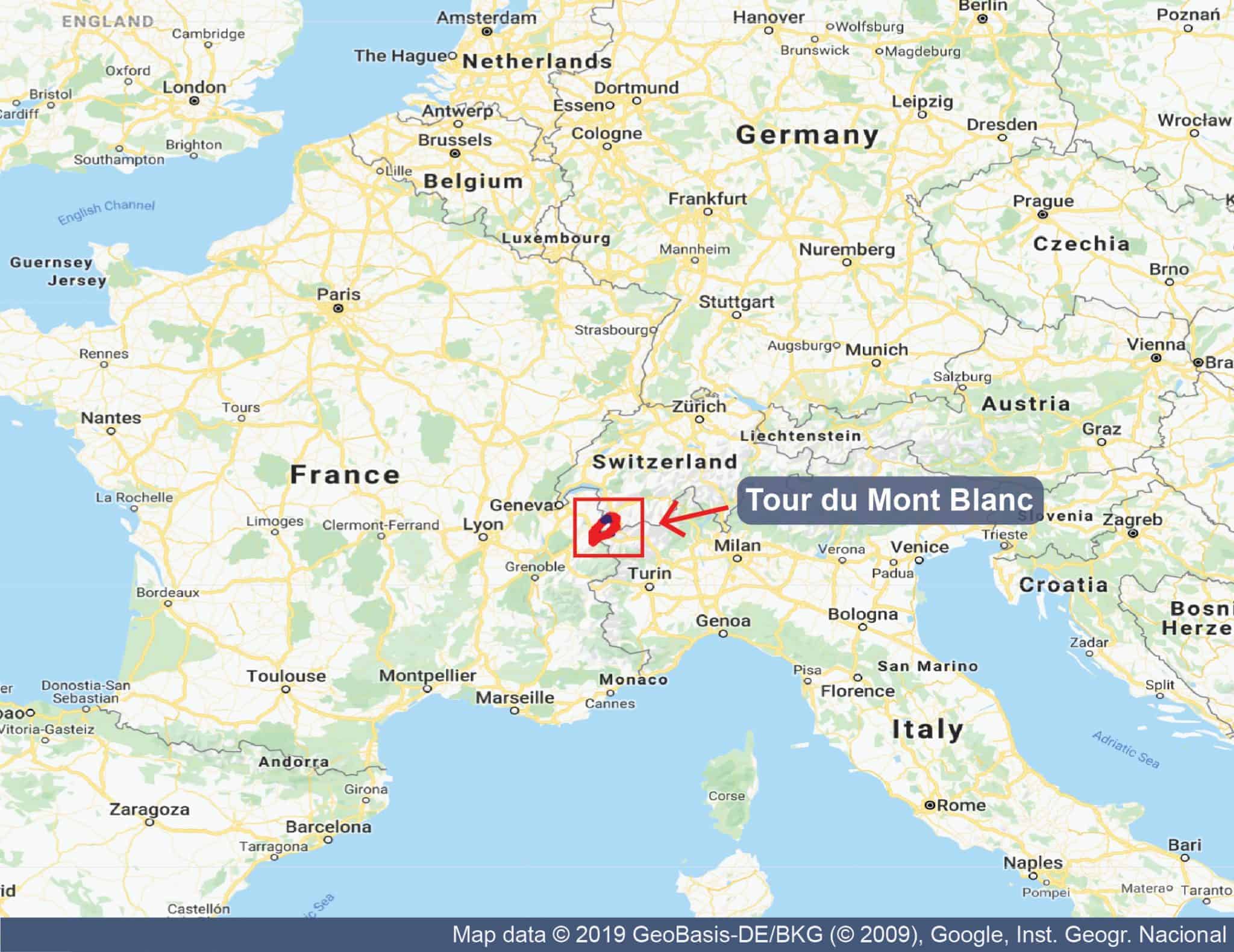 Tour du Mont Blanc | Maps - TMBtent