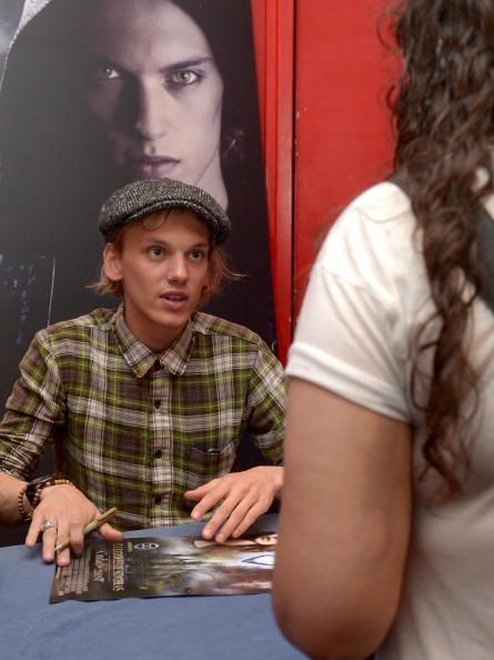 Jamie Campbell Bower Attends 'City of Bones' Fan Event in Barcelona