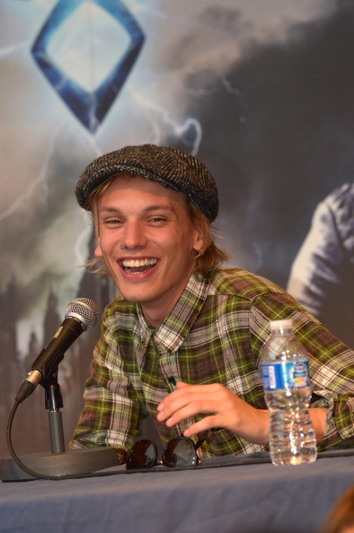Jamie Campbell Bower Attends 'City of Bones' Fan Event in Barcelona