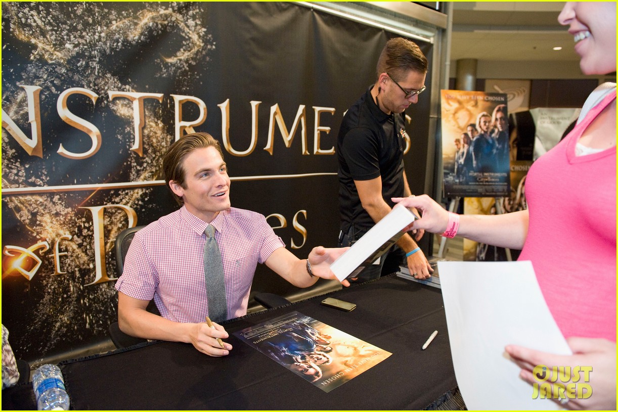 Lily Collins, Jamie Campbell Bower and Kevin Zegers of "The Mortal Instruments" at Mall of America in Minneapolis