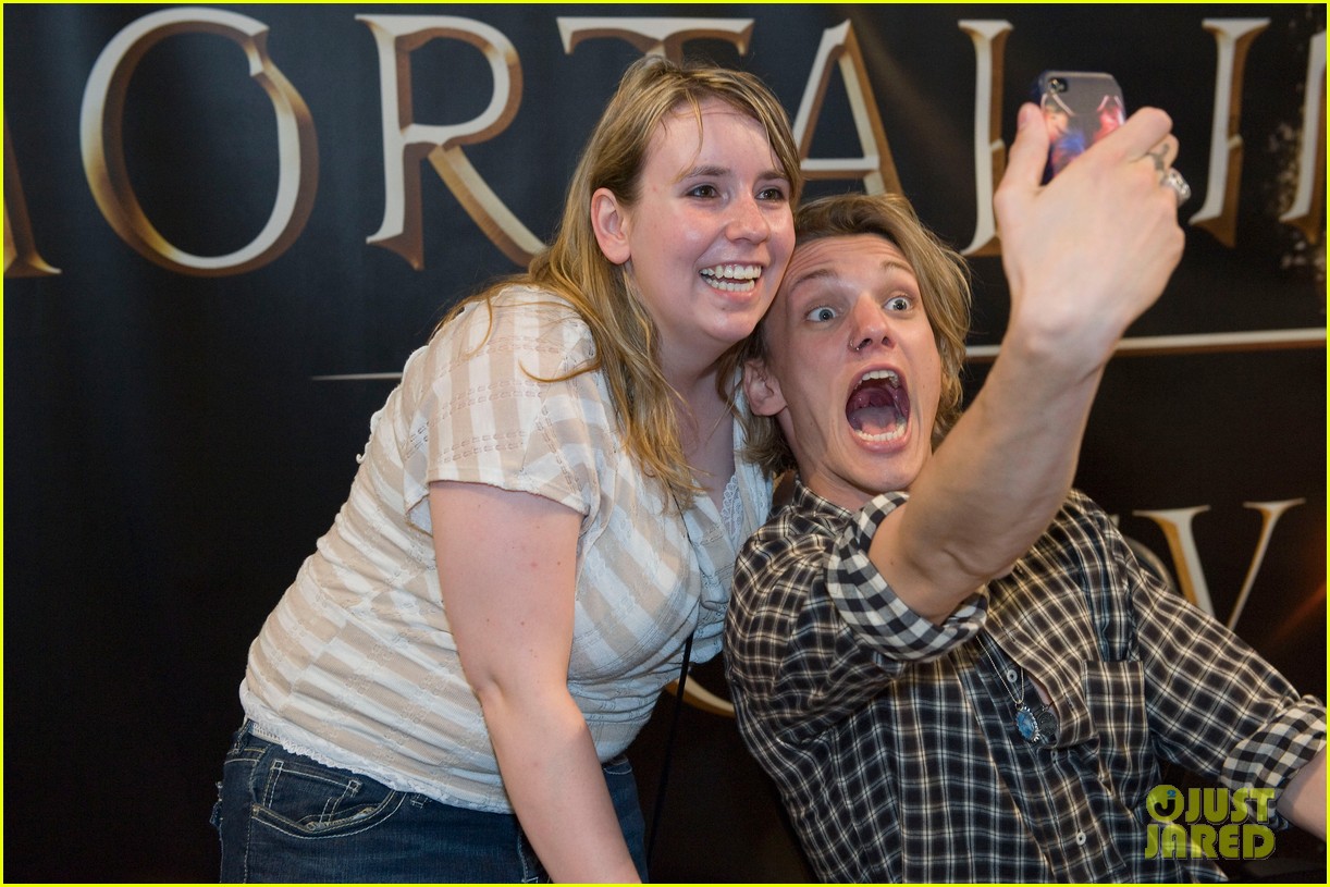 Lily Collins, Jamie Campbell Bower and Kevin Zegers of "The Mortal Instruments" at Mall of America in Minneapolis