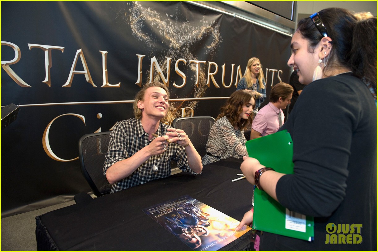 Lily Collins, Jamie Campbell Bower and Kevin Zegers of "The Mortal Instruments" at Mall of America in Minneapolis