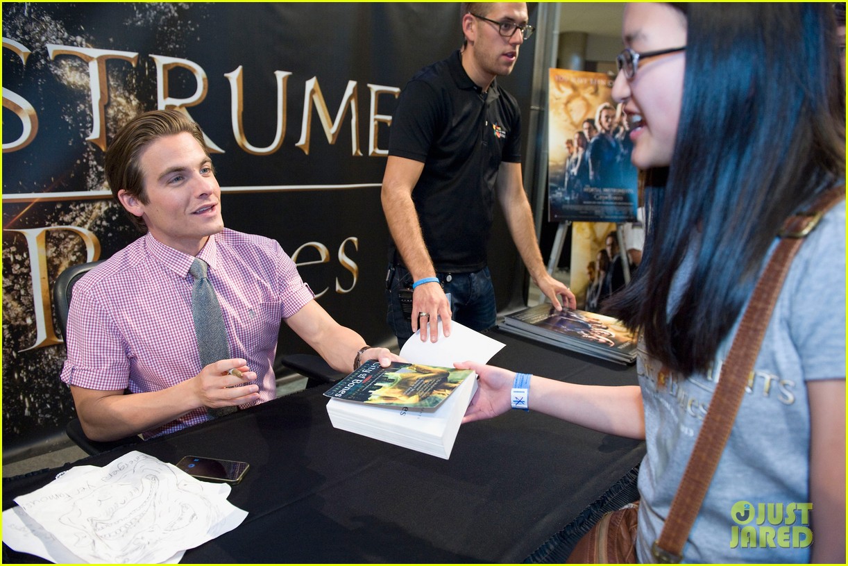 Lily Collins, Jamie Campbell Bower and Kevin Zegers of "The Mortal Instruments" at Mall of America in Minneapolis
