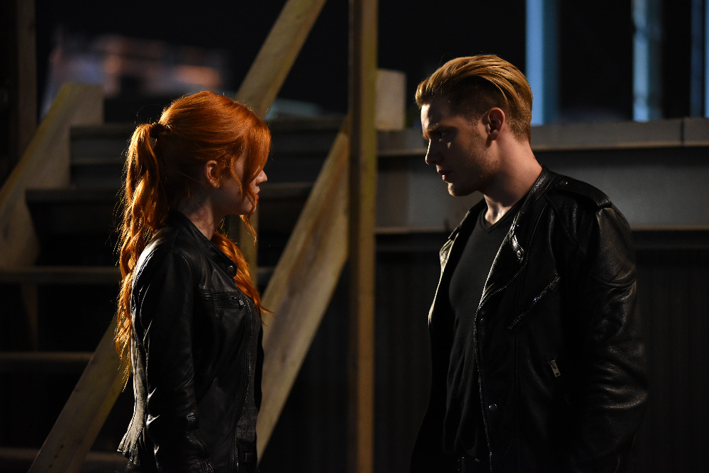 SHADOWHUNTERS - "Dead Man's Party" - Clary, Jace, Alec and Isabelle must hatch a rescue plan that takes them into the heart of a vampire lair in “Dead Man’s Party,” an all-new episode of “Shadowhunters,” airing Tuesday, January 26th at 9:00 – 10:00 p.m., EST/PST on Freeform, the new name for ABC Family. ABC Family is becoming Freeform on January 12, 2016. (ABC Family/John Medland) KATHERINE MCNAMARA, DOMINIC SHERWOOD